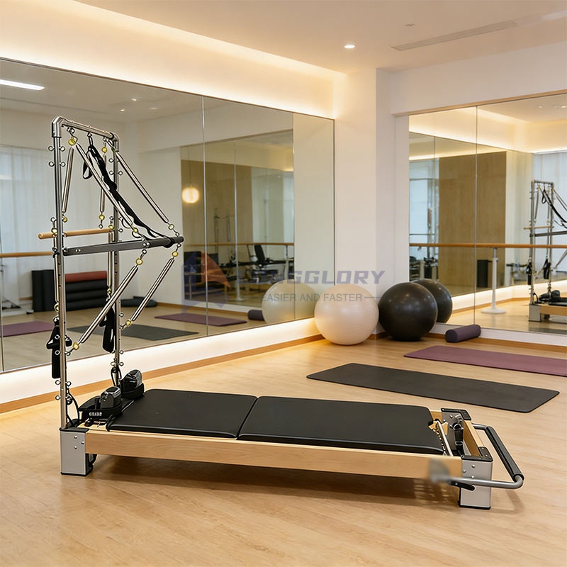 Pilates-Reformer-Turm aus Buche