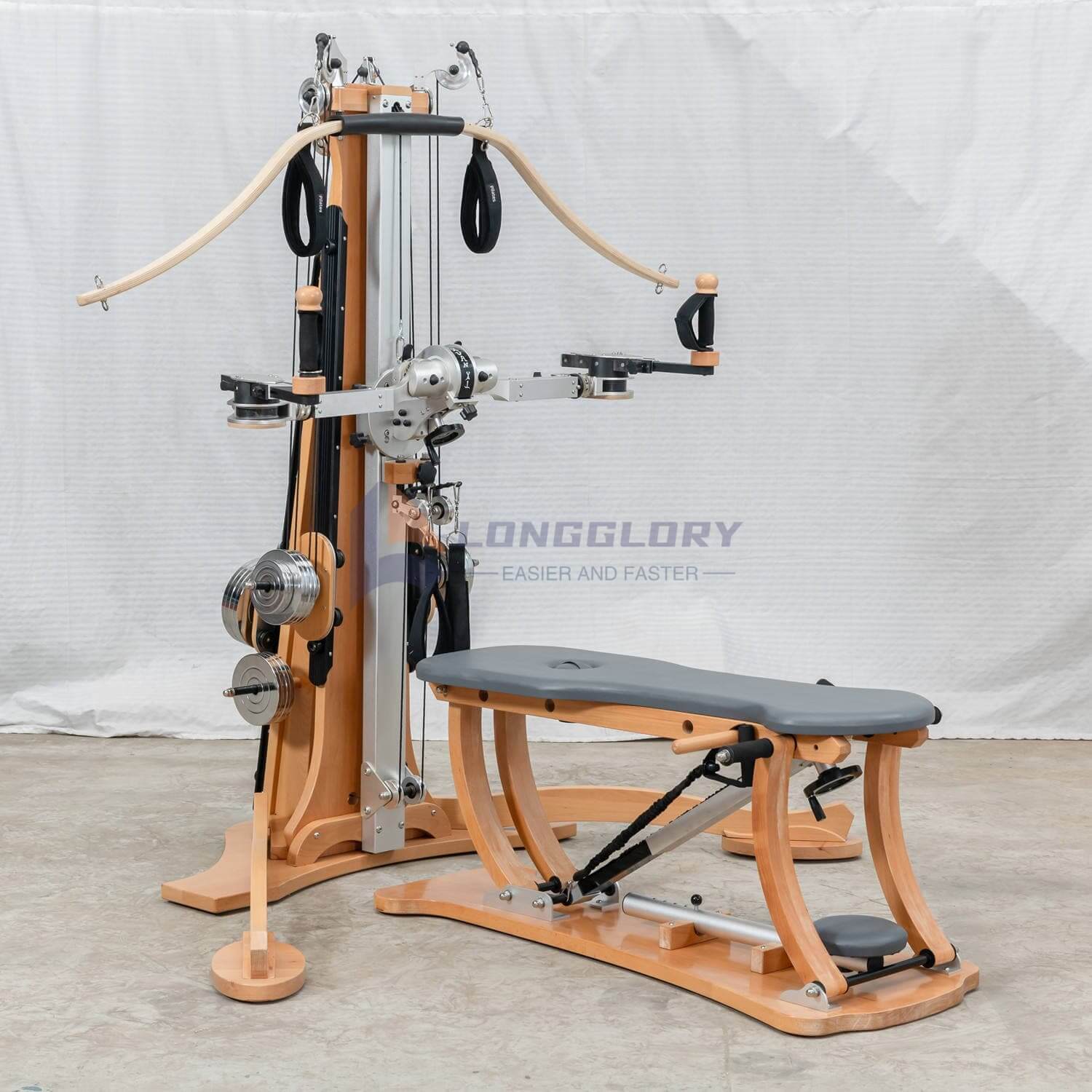 Buche Pilates Tower Reformer mit Riemenscheibe