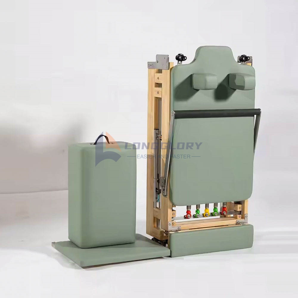 Faltbarer Pilates-Reformer aus Eichenholz